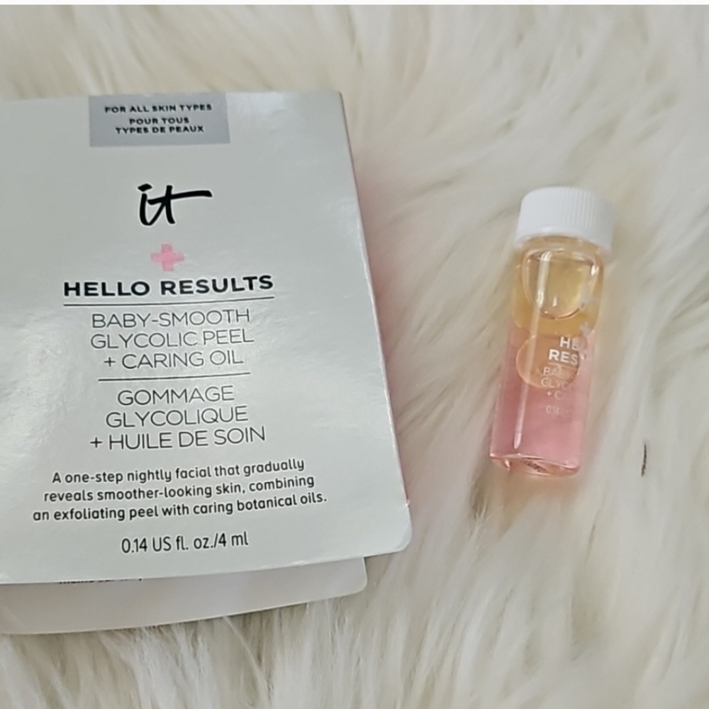 It Cosmetics Hello Results Glycolic Peel with Caring Oil Trial Size NIP